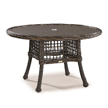 Round Dining Table with Umbrella Hole
